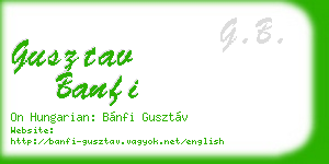 gusztav banfi business card