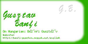 gusztav banfi business card